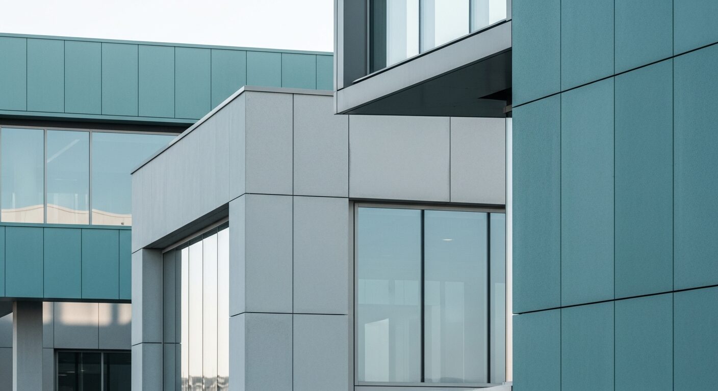 Modern architectural building facade